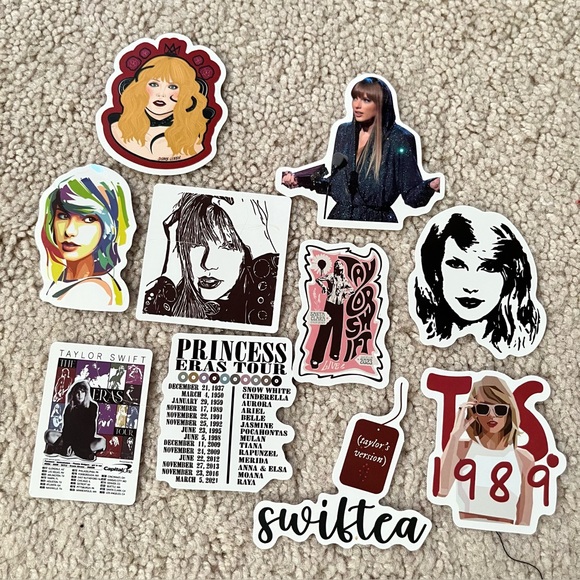 TAYLOR SWIFT Taylor's Version Photos and Eras Tour Themed Stickers Pack of 10 - Picture 1 of 1
